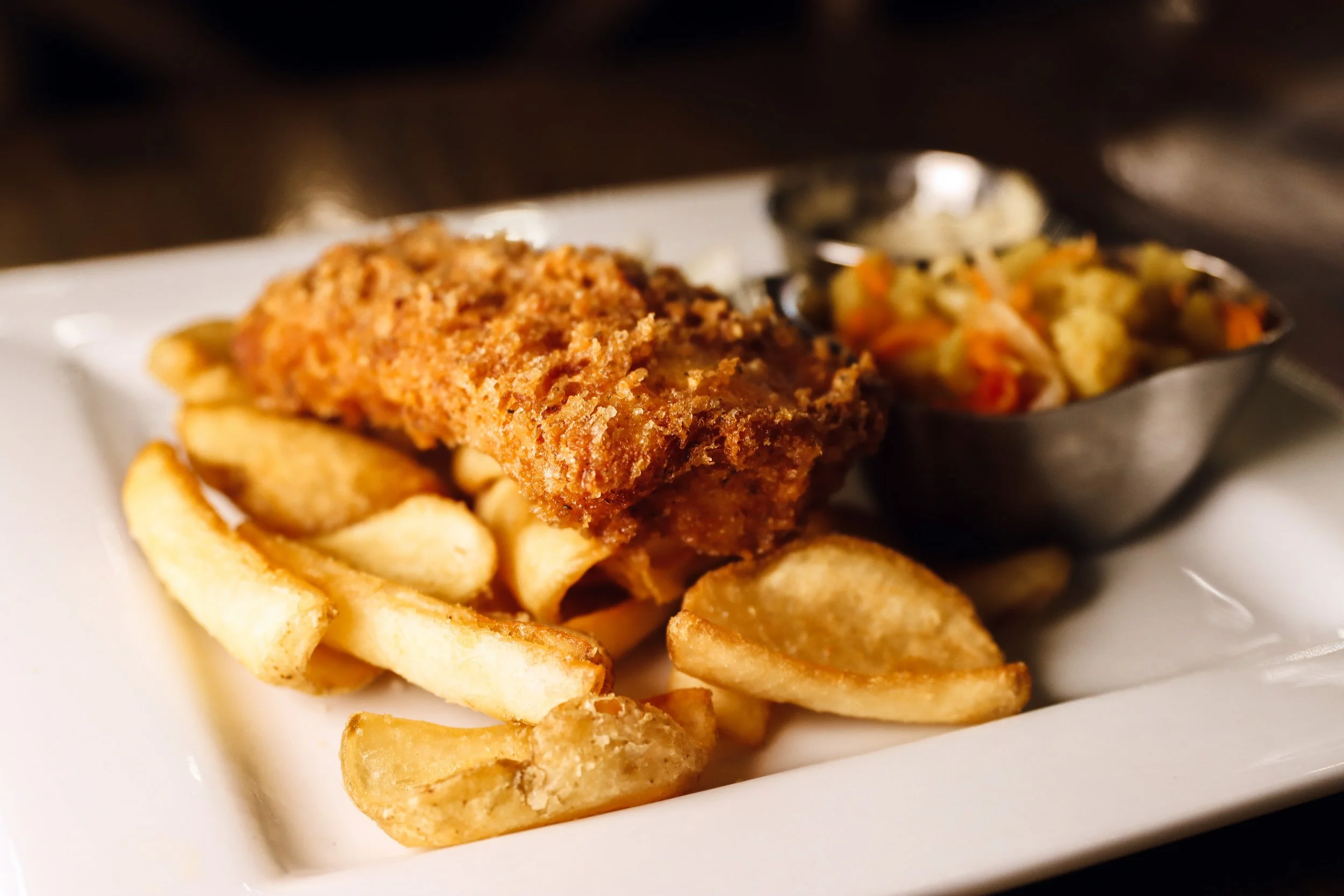 Almond Crusted Fish & Chips