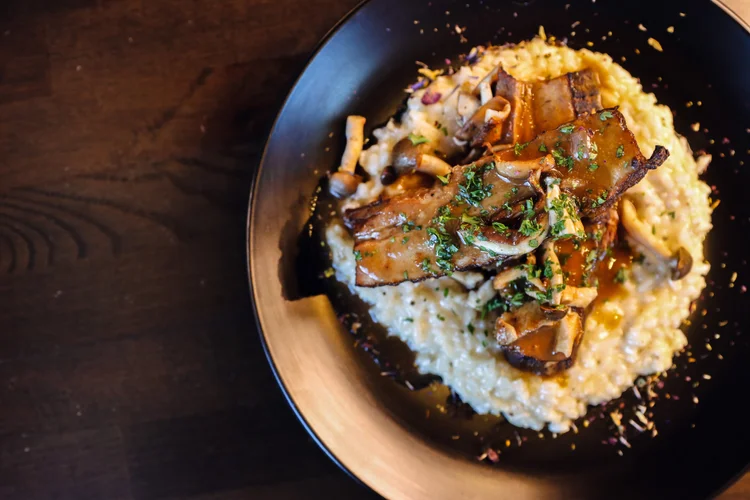 Braised Pork Belly Risotto